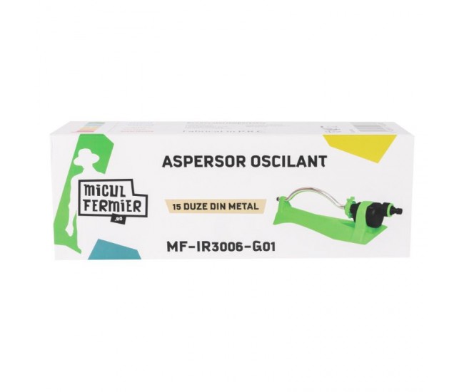 Aspersor oscilant micul fermier, 15 duze metal,  g01